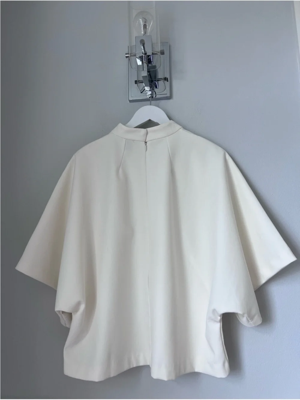 Anthropologie Cream Dolman Sleeve Mock Neck Top - Picture 8 of 12